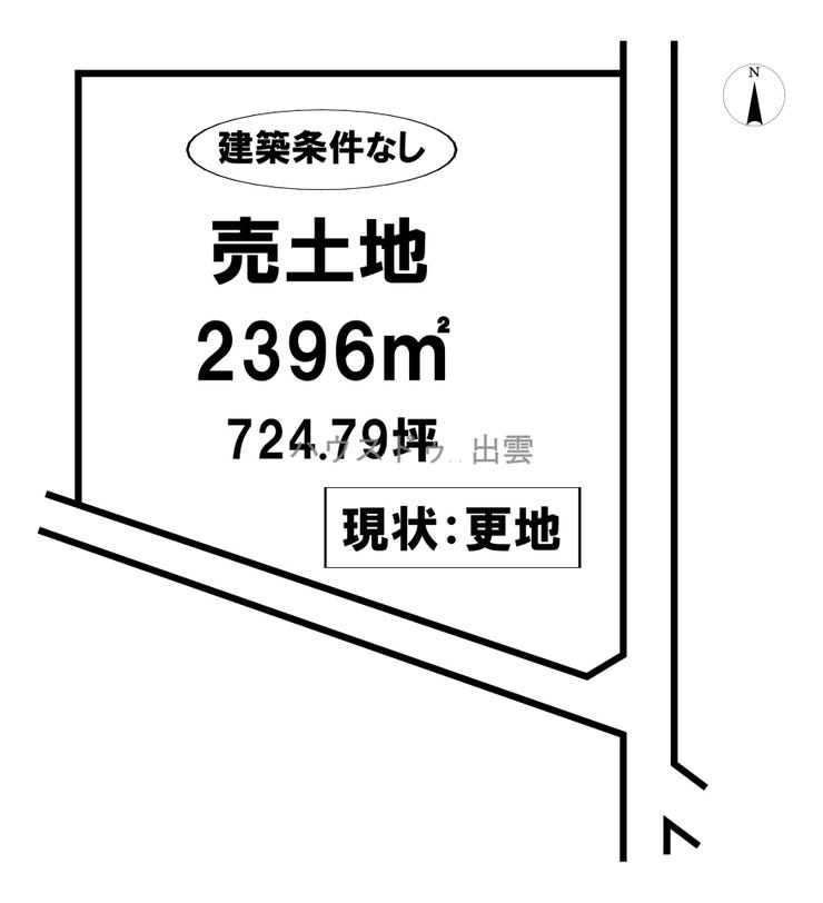 【区画図】
約724坪の広さなので新事業をお考えの方にもおすすめの広さです。閑静な住宅街の立地ですが、市街地にも行きやすい場所です。