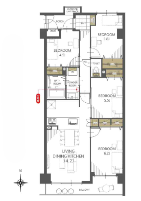 【間取り】
4LDK 人気のリノベーション物件登場!!