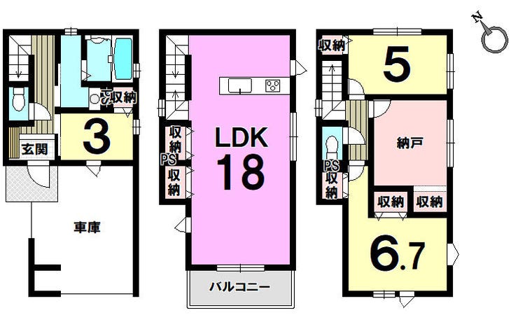 【間取り】
【福岡市博多区那珂】■那珂小学校まで歩3分。小さなお子様も安心の距離にあります。■JR竹下駅まで歩9分