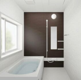 【同仕様写真】
ハウステックのユニットバスを新設いたします。
1坪タイプの広さがあり、ゆったりと足を伸ばして一日の疲れを癒せます。