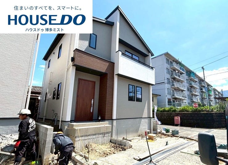 【糟屋郡須惠町上須恵 新築戸建て】■駐車スペース3台分■須恵第一小学校まで歩7分(7月10日撮影)