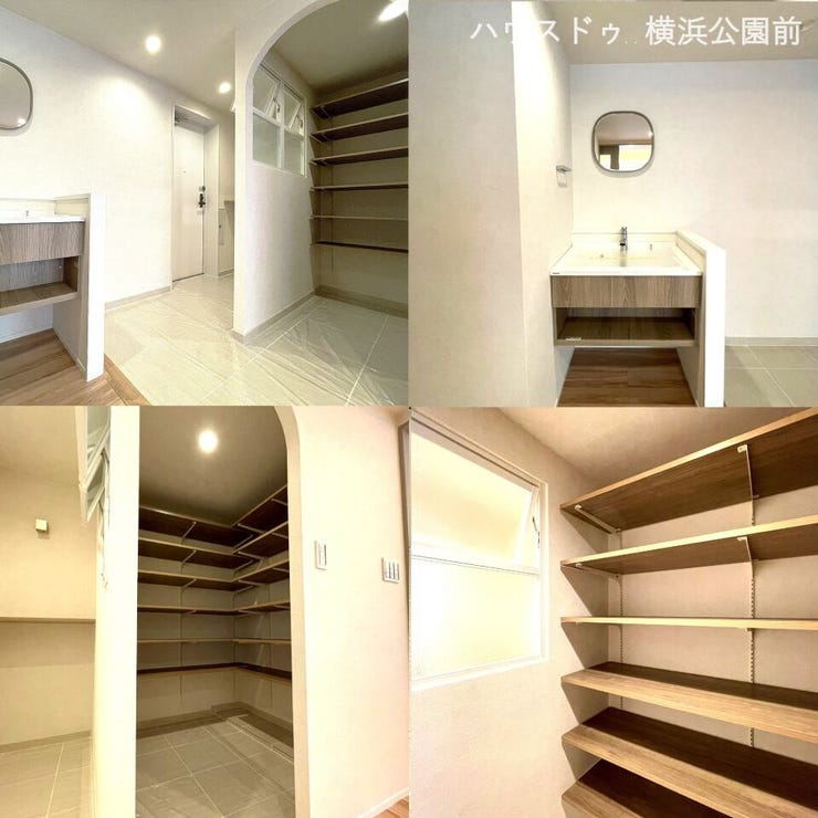 玄関そばには手洗い場を設置。シューズインクロークも設置されているので、履物の置き場所には困りません。