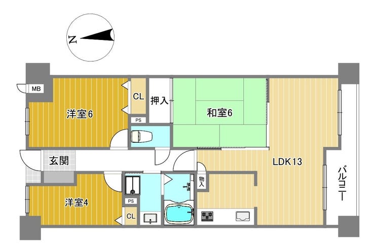 【間取り】
★南向きにつき陽当り良好♪随時ご見学可能ですのでぜひ現地で住環境をご体感ください♪