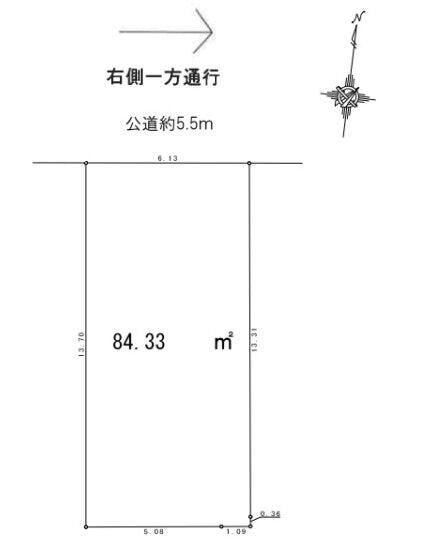 【区画図】
江戸川区東小岩5丁目 売土地の区画図です。