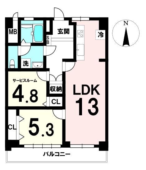 【間取り】
洋室5.3帖+S4.8帖で寝室+ワークスペースの使い分けが可能
キッチン・建具・クロス・水回りまで一新された“まるごとリノベ”
バルコニーはLDKに面し採光がしっかり取れます♪