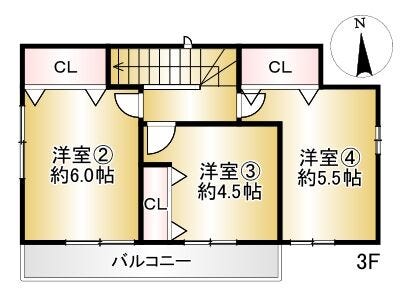 【3F】
■4LDK■土地面積72.68㎡■建物面積102.67㎡
