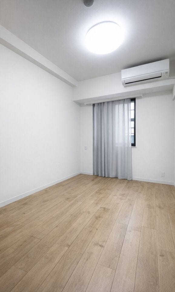 明るい室内とシンプルな間取りで、家具配置がしやすく日常の暮らしに溶け込む洋室♪
※AIによる家具消し修正を行っています。