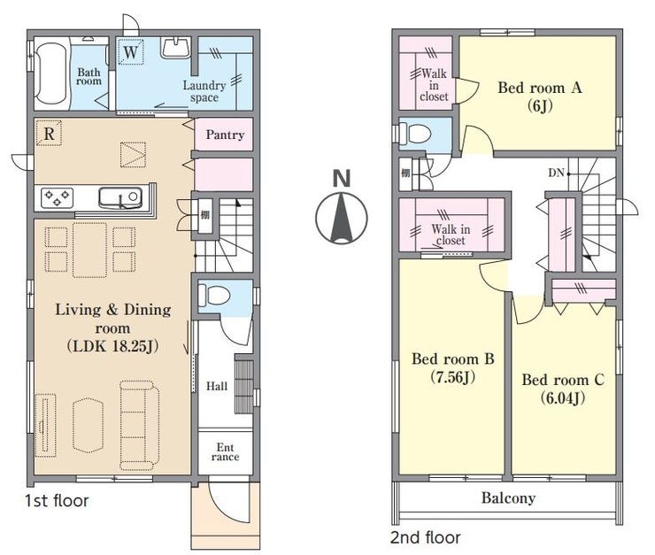 【間取り】
家事がはかどるスムーズな動線と、『ここに欲しかった!』と思える収納がうれしい間取りです。