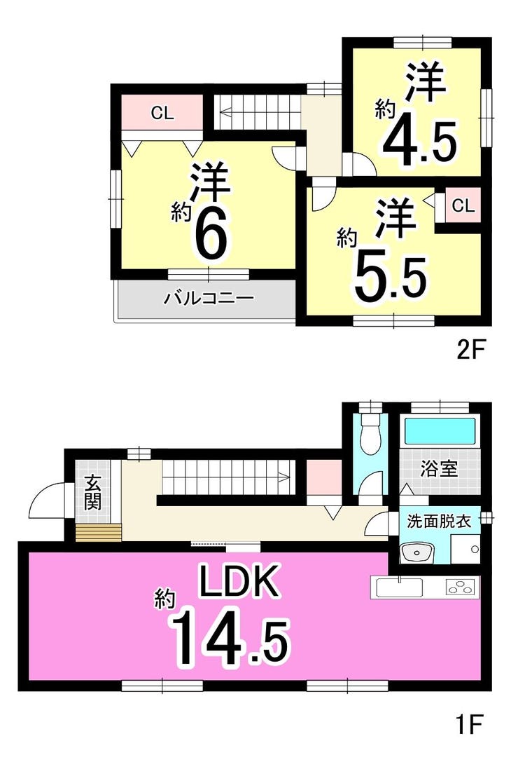 【間取り】
【オール電化】八幡西区瀬板の中古戸建♪穴生小・折尾中学校♪庭10坪以上♪システムキッチン♪