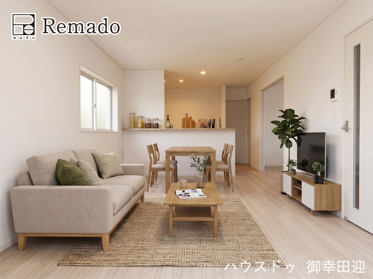 【リビング】
■家族の笑顔が集う中心地■お気に入りの家具を迎え、窓からは心地の良い光が差し込みます。※CGで家具を配置しています。