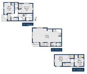 【間取り図】
江戸川区南小岩３丁目　売土地の建築参考プランです