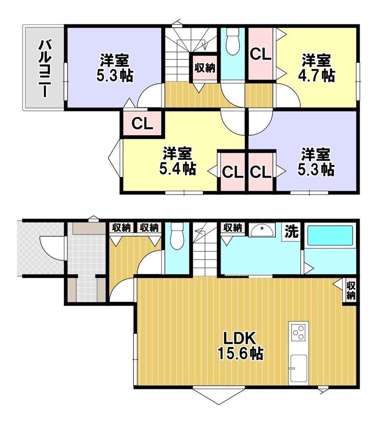 【間取り】
家族みんなが自分のお部屋を持てる4LDKのお家です◎(撮影日:2026.4.6)