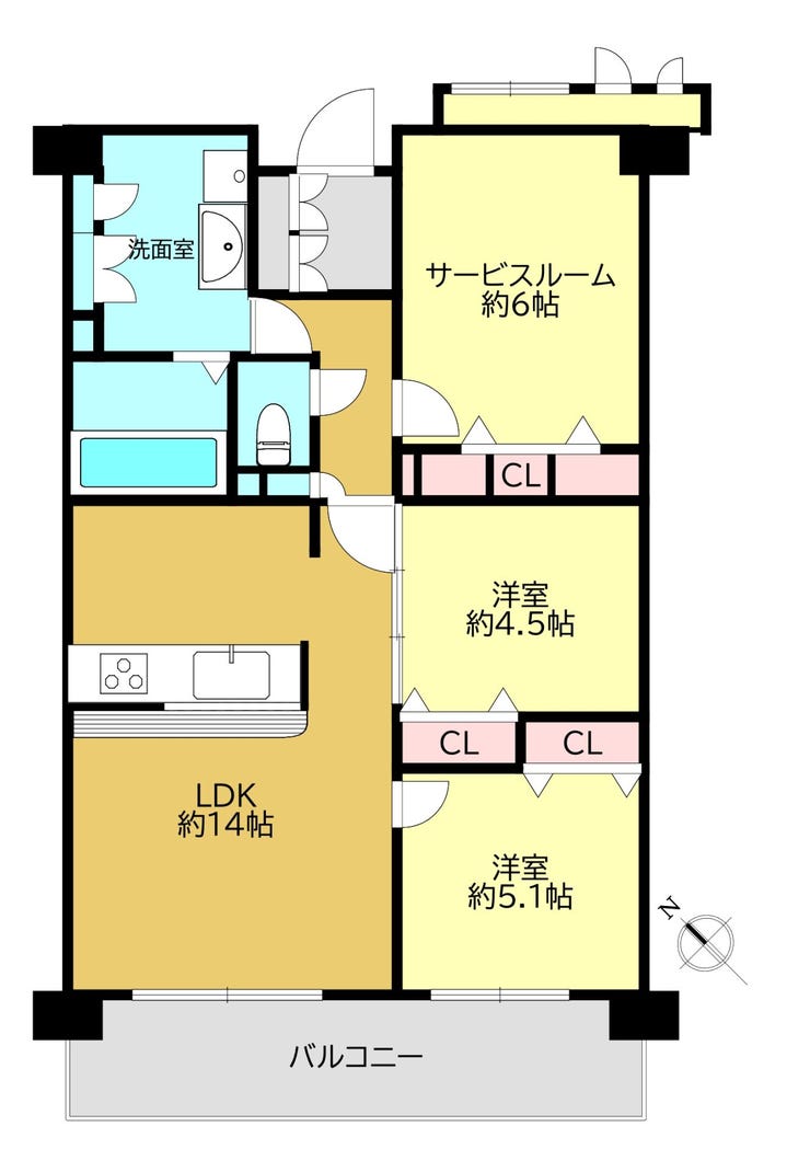【間取り】
2SLDK
