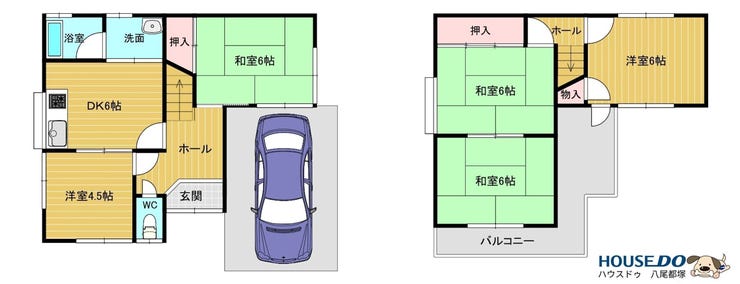【間取り】
5DKに2面バルコニーの間取りです♪