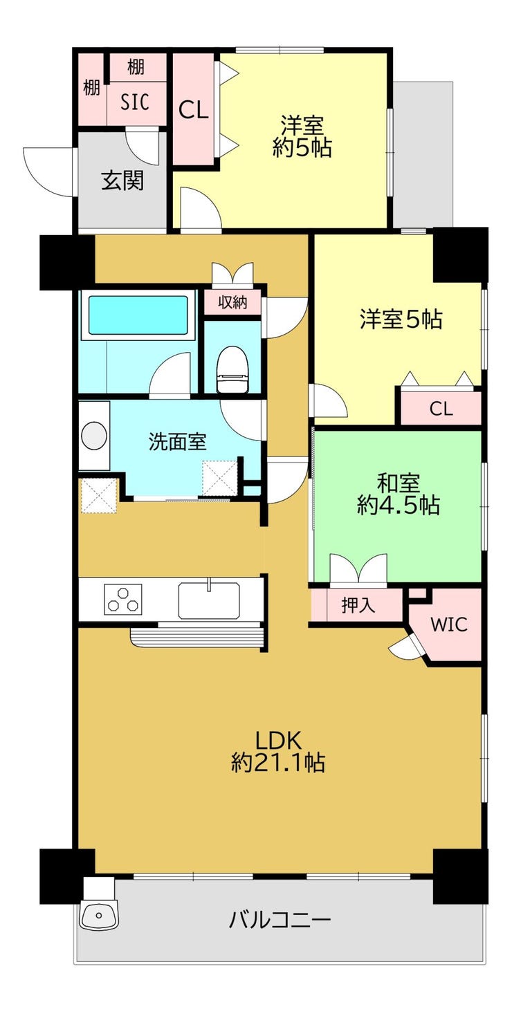 【間取り】
3LDK