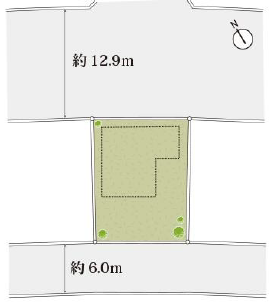 【区画図】
南西・北東道路に接道!