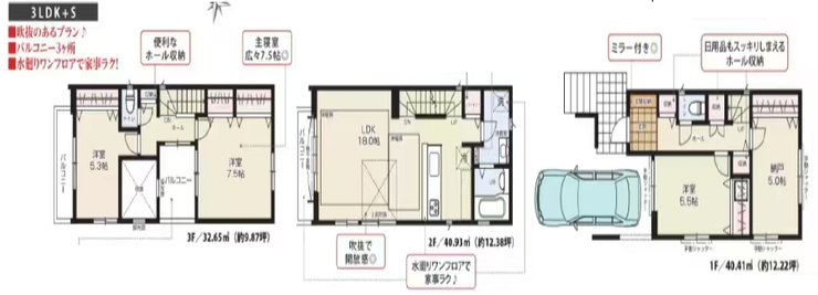 【間取り】
【Floor Plan】
3SLDK+パントリー+カースペース1台
※図面と完成時に相違がある場合は現況優先とします。