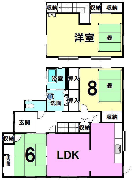 【間取り】
西泉3丁目戸建 3LDK♪
