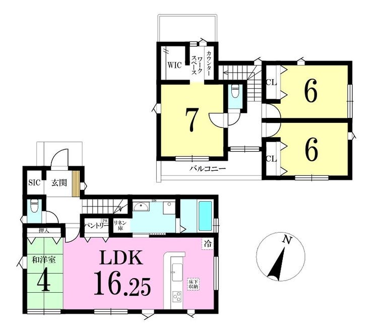 【間取り】
◎間取り図:1号棟