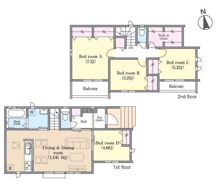 【間取り】
全室南向き♪