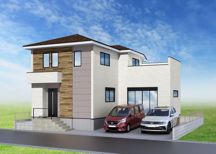 【外観】
◎完成予想図:2号棟(外観パース)
建物完成!ご見学できます!