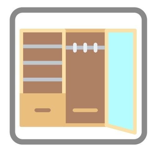 【全室収納付き】
全ての部屋に収納が備わっているため、家族ごとに持ち物を分けて整理しやすく、生活空間をすっきり保てます!
日々の片付けがしやすく、暮らしのリズムが整いやすい嬉しいポイントです♪