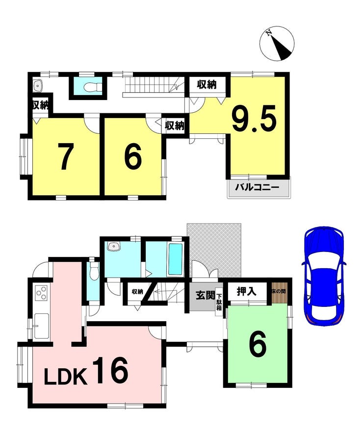 【間取り】
4LDKの間取り