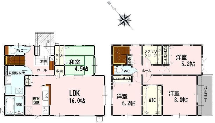 【間取り】
■1号棟・4LDK+S■