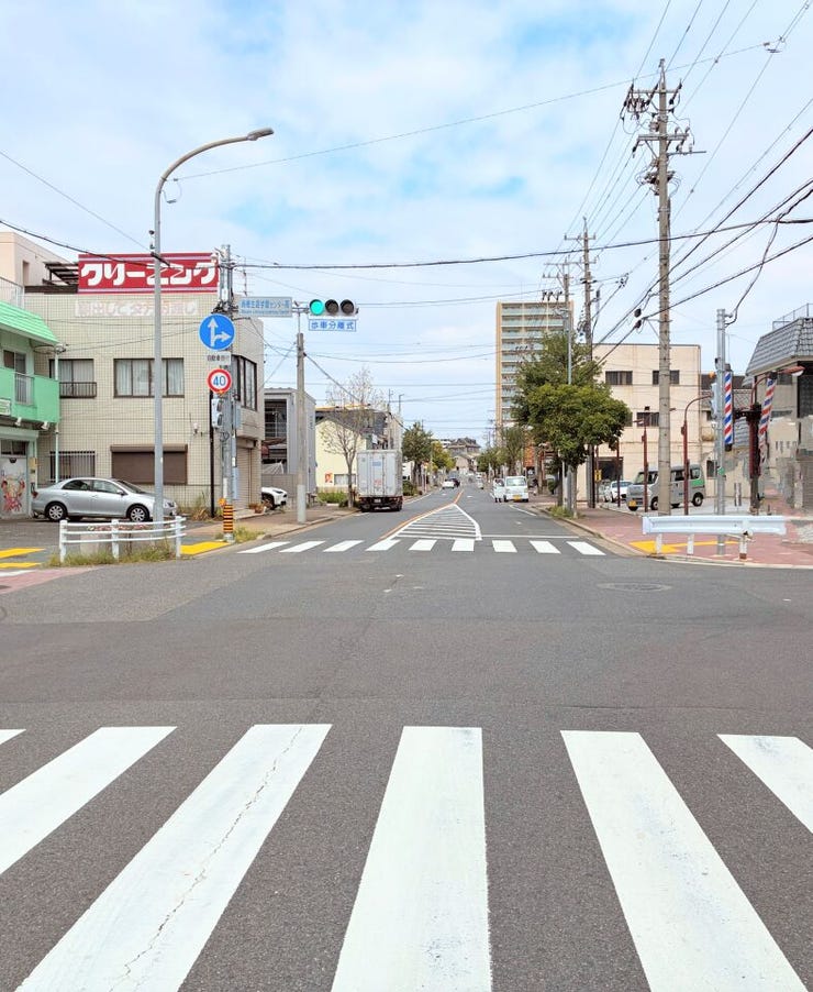 交通量の少ない道路です