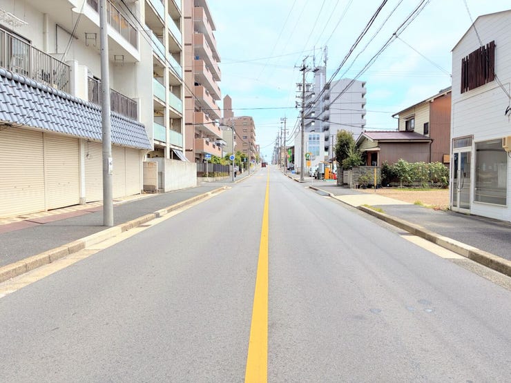 交通量の少ない道路です