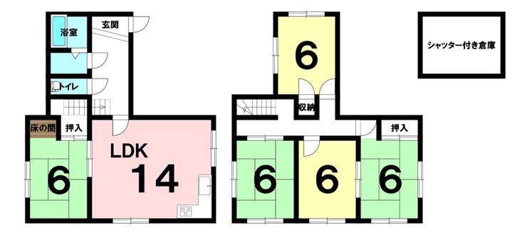 【間取り】
5LDK/土地面積:232.06㎡/建物面積:104.33㎡