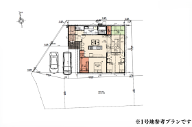 【間取り図】
20帖超えの広々LDKを中心に、家族が自然と集まる空間設計。
キッチン横には便利なパントリーを、配置し食材や日用品をすっきり収納できます。
さらに、サンルーム付きで毎日の家事も快適に。