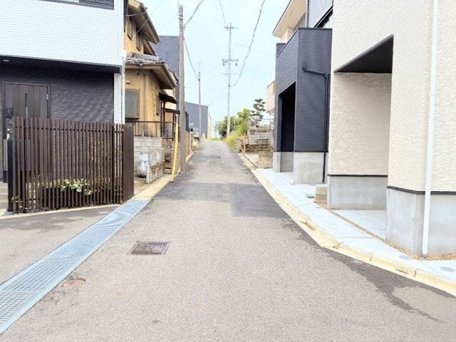 交通量の少ない道路です