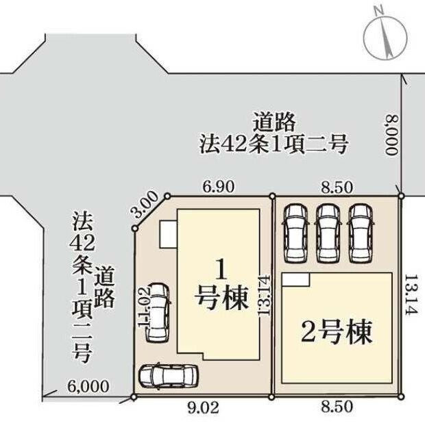 上福元町 新築戸建 上福元町　2区画 