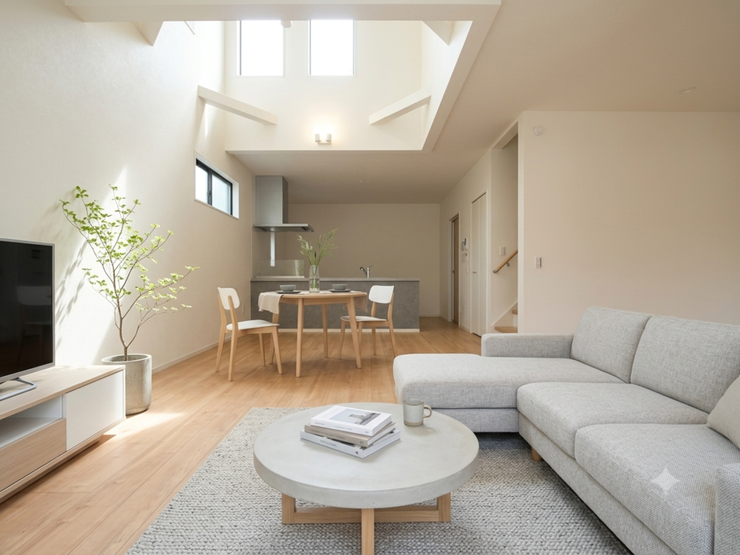 【Living】こちらの画像はAIによる家具イメージです。お部屋の雰囲気を感じてみてください♪