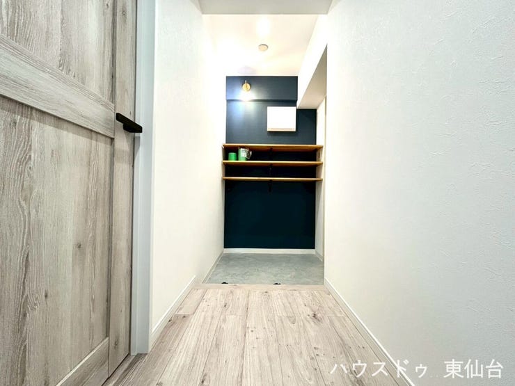 帰宅後すぐに片付く、使い勝手の良いシューズ収納付き