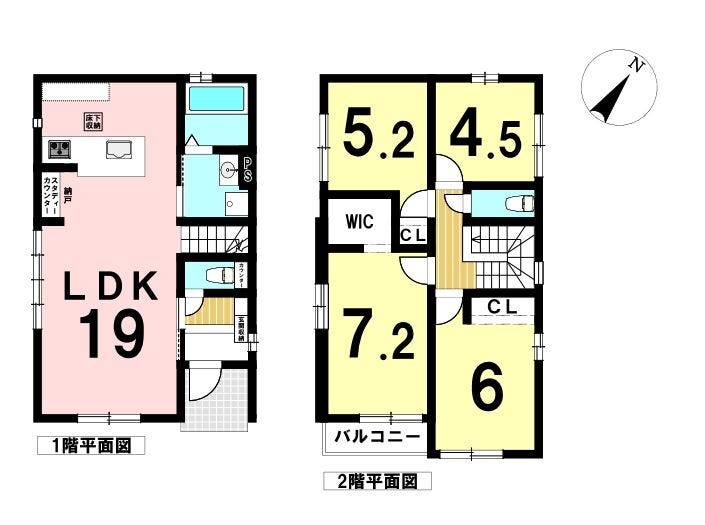 【間取り】
駐車2台可能。