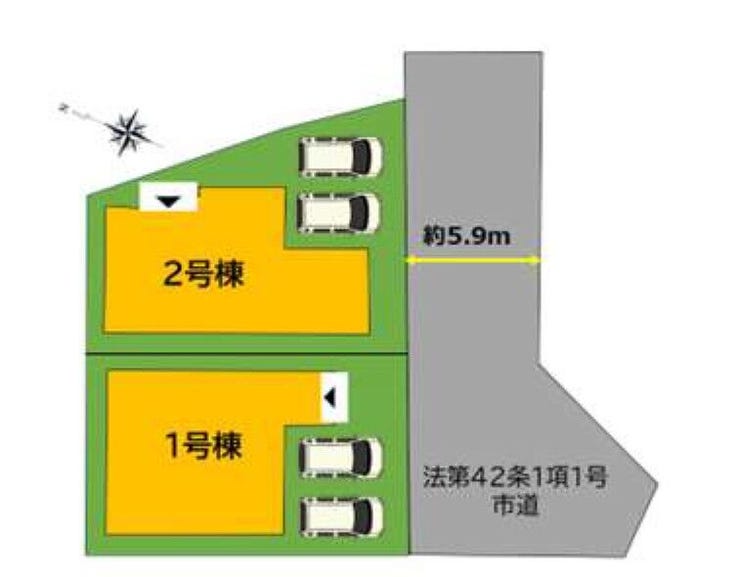 駐車場2台OK!