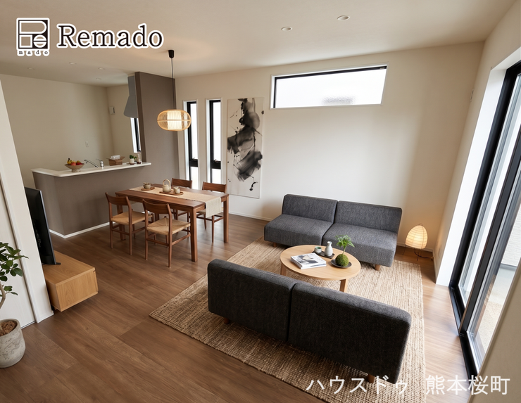 ■家族の笑顔が集う中心地■お気に入りの家具を迎え、窓からは心地の良い光が差し込みます。※CGで家具を配置しています。