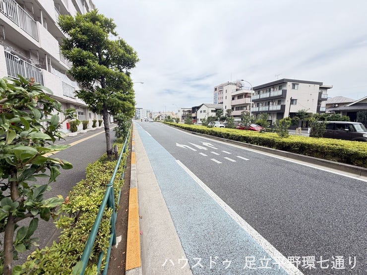 敷地前には歩道が整備され、毎日の通勤・通学やお散歩も快適です。
