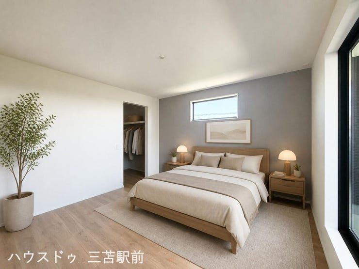 主寝室は8.0帖とゆとりあり!
※AIによる家具配置イメージ