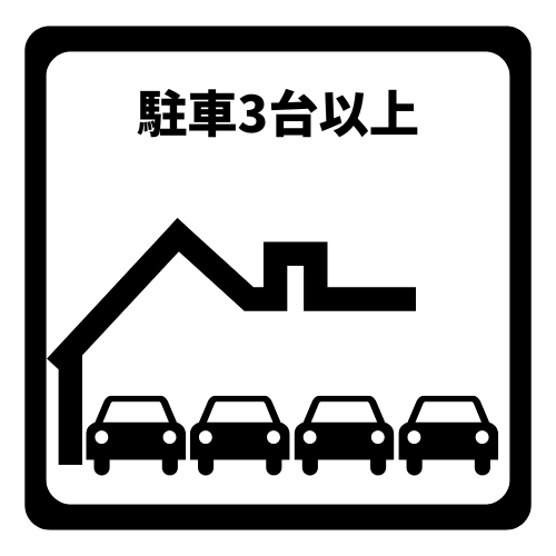 駐車場
4台駐車可能な駐車スペース付き。