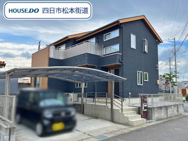 【外観】
飯野小学校/創徳中学校区の4LDKです!黒を基調としたスタイリッシュな外観のオール電化住宅。駐車4台可能で、来客時や複数台所有のご家庭にも便利♪
(2026年5月8日撮影)