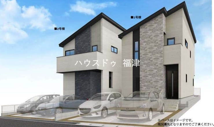 【外観】
《古賀市花鶴丘3丁目 新築戸建》 2号棟♪
完成イメージです♪
※現況優先