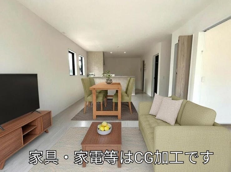 縦に長く伸びるLDKは、奥行きを感じられるゆとりのある空間。家族が自然に行き交う動線が生まれ、開放的で快適に過ごせます。