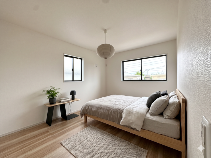 【Bedroom】こちらの画像はAIによる家具イメージです。お部屋の雰囲気を感じてみてください♪
