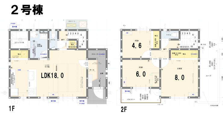 【間取り】
2号棟 3LDK+S 土地面積150.35㎡ 建物面積96.07㎡