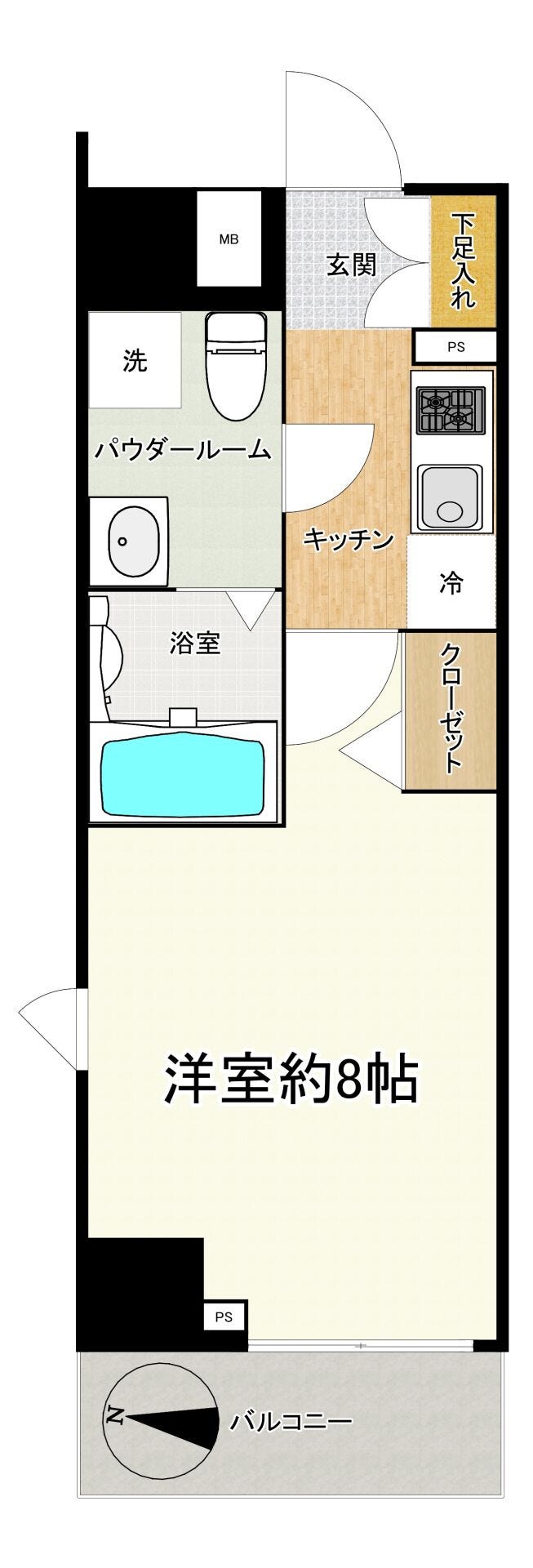 【間取り】
◆令和4年1月完成のマンションのOC物件です♪
※現在賃貸中(表面利回り:3.77%・現行年間収入:901800円)