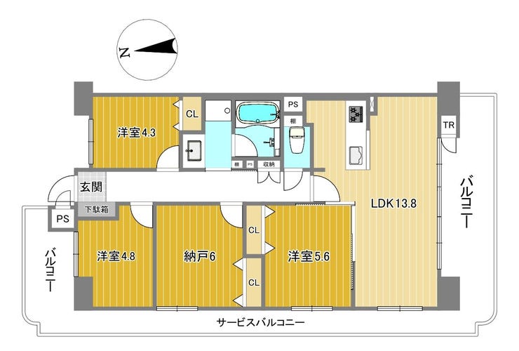 【間取り】
★室内リフォーム済!随時ご見学にご対応可能ですのでお気軽にお申し付け下さい♪