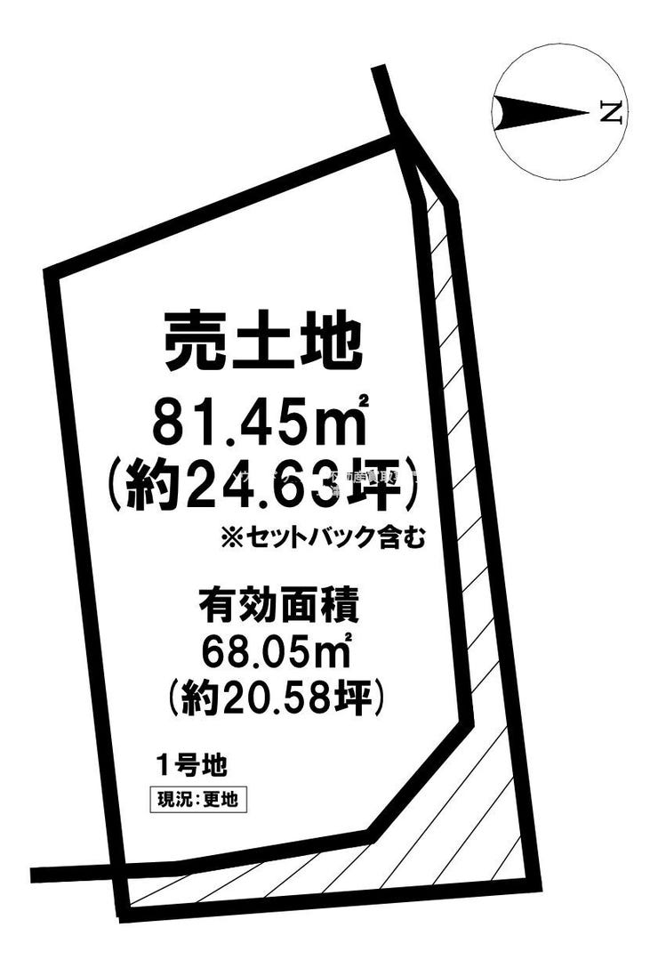 【区画図】
【1号地/全3区画】